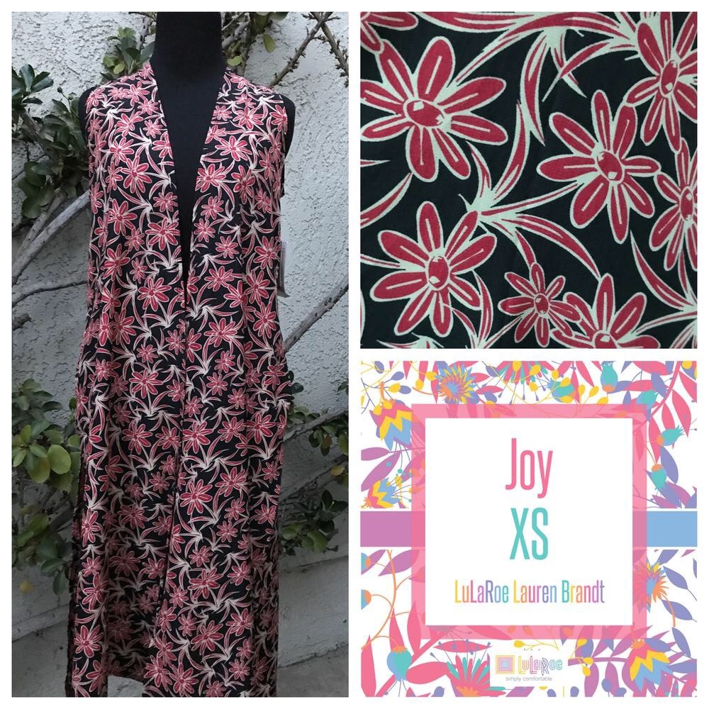 NWT! LuLaRoe XS Joy Vest! Beautiful Floral!